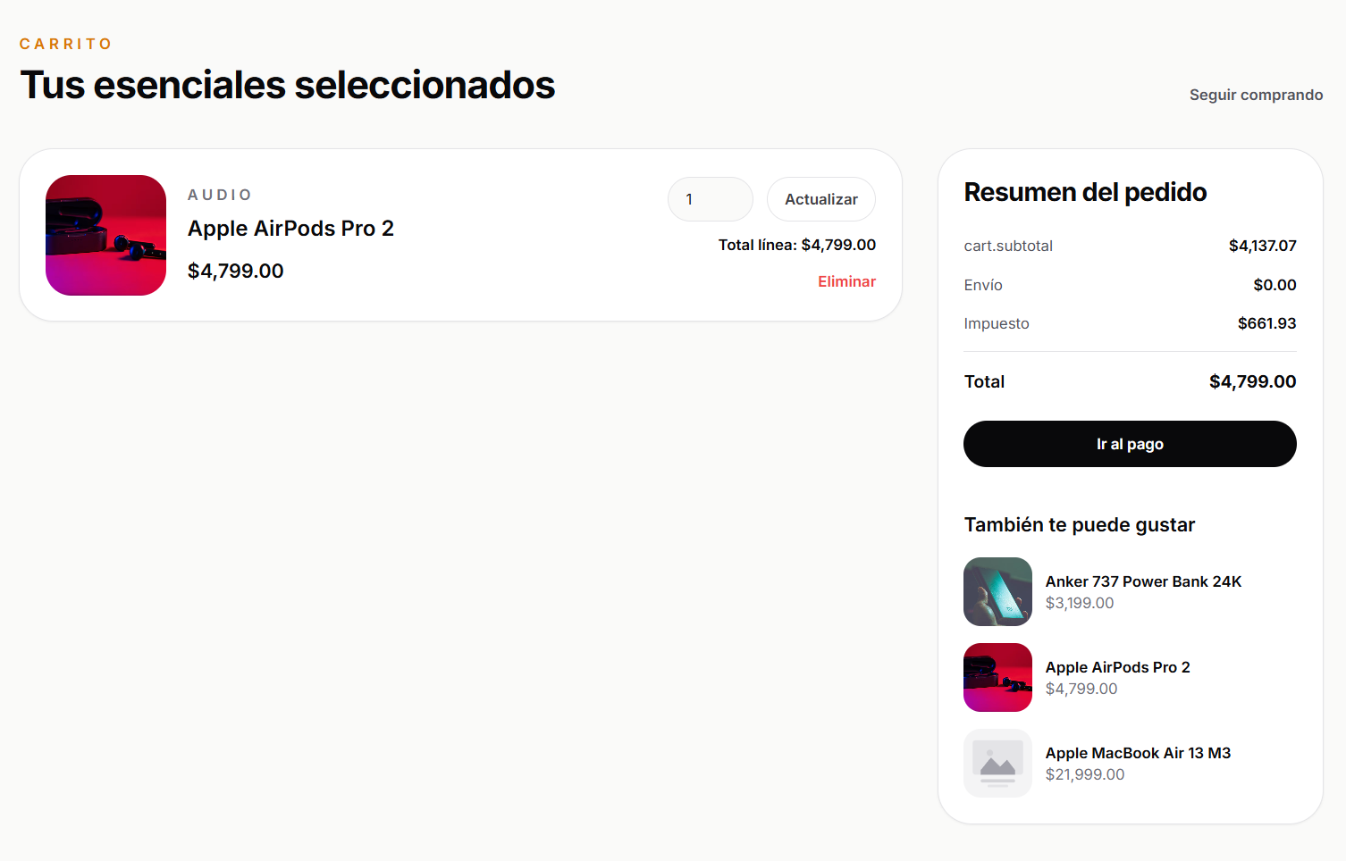 Carrito de Compras